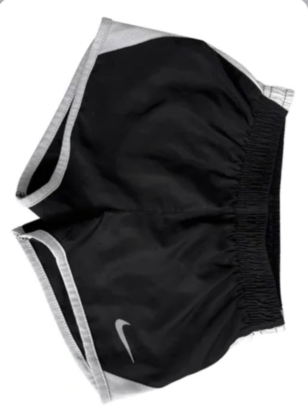 Nike Women's black with mint-grey side athletic running shorts size L